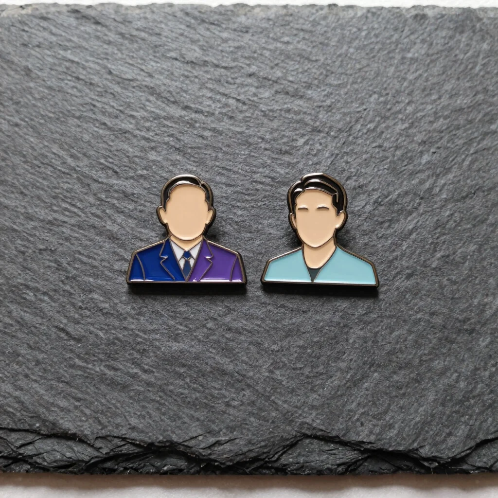 Crescent & Orbital Enamel Pin Set
