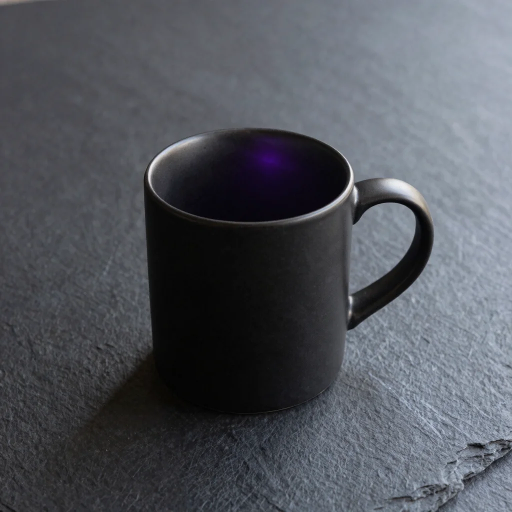 Matte Ceramic Mug with Violet Interior